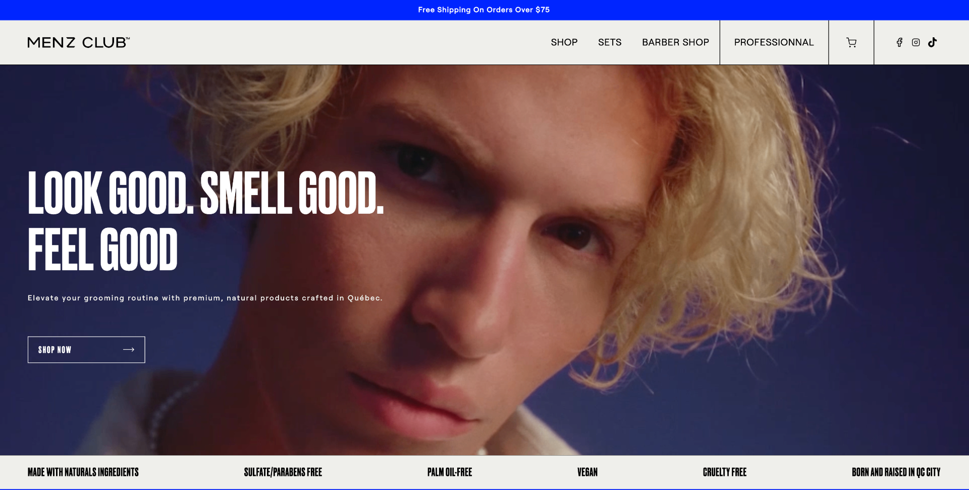 Site web Menz Club
